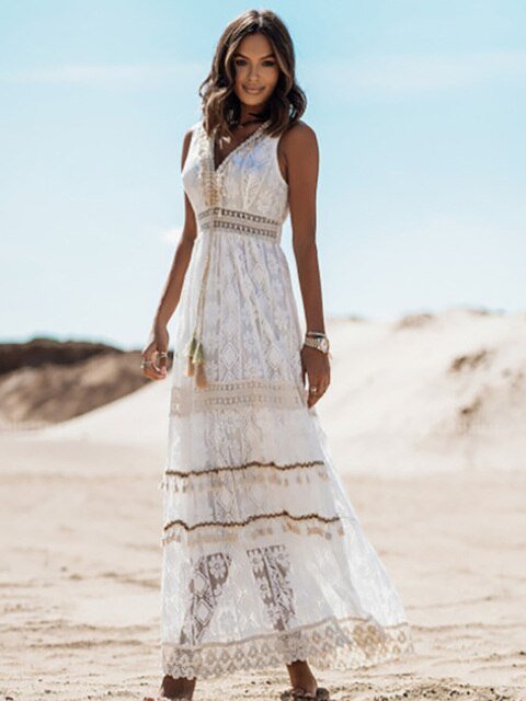 Levoire | Maxi Robe Coupe Libre Blanc