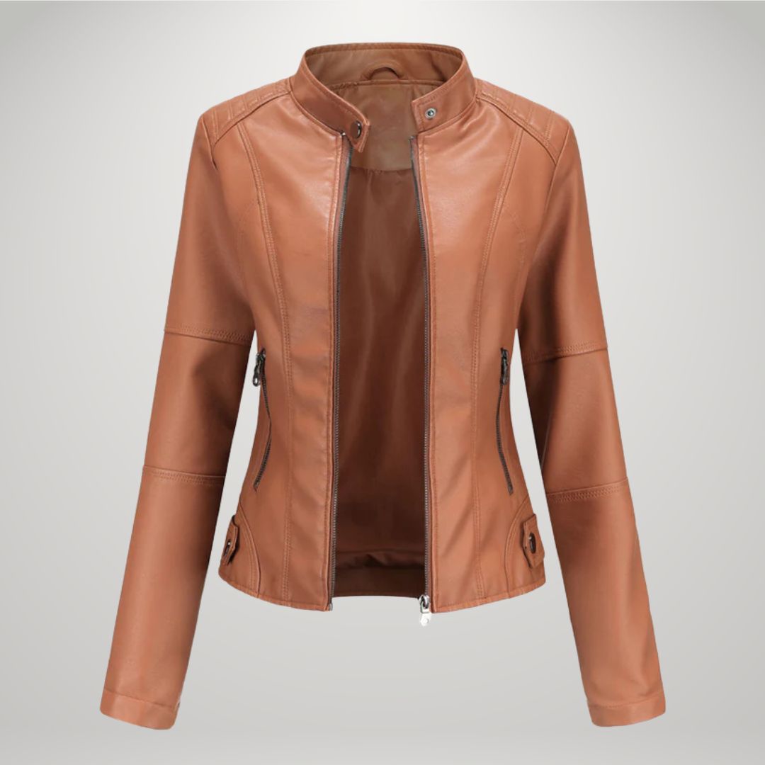 Levoire | Veste En Cuir Décontractée Chameau
