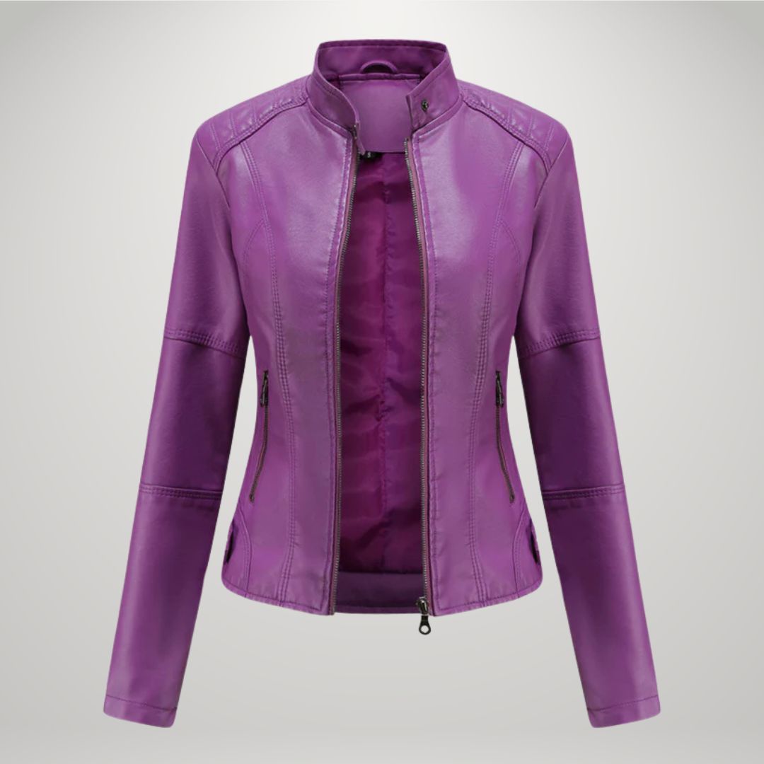 Levoire | Veste En Cuir Décontractée Violet