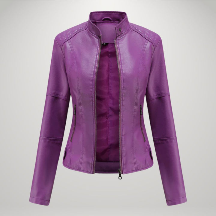 Levoire | Veste En Cuir Décontractée Violet