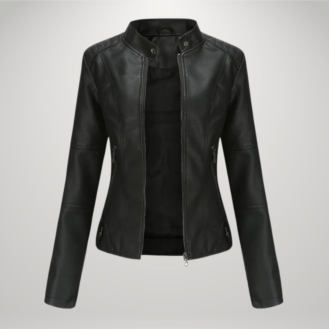 Levoire | Veste En Cuir Décontractée Noir