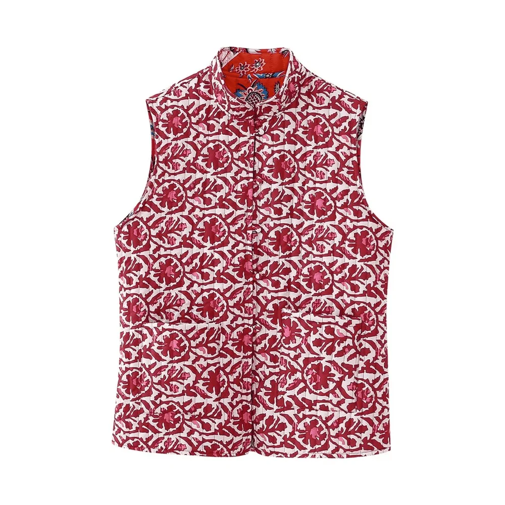 Levoire | Gilet À Bretelles Fleurs Joyeuses Motif Rosa