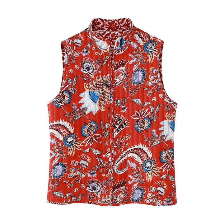 Levoire | Gilet À Bretelles Fleurs Joyeuses Rot Kuosi