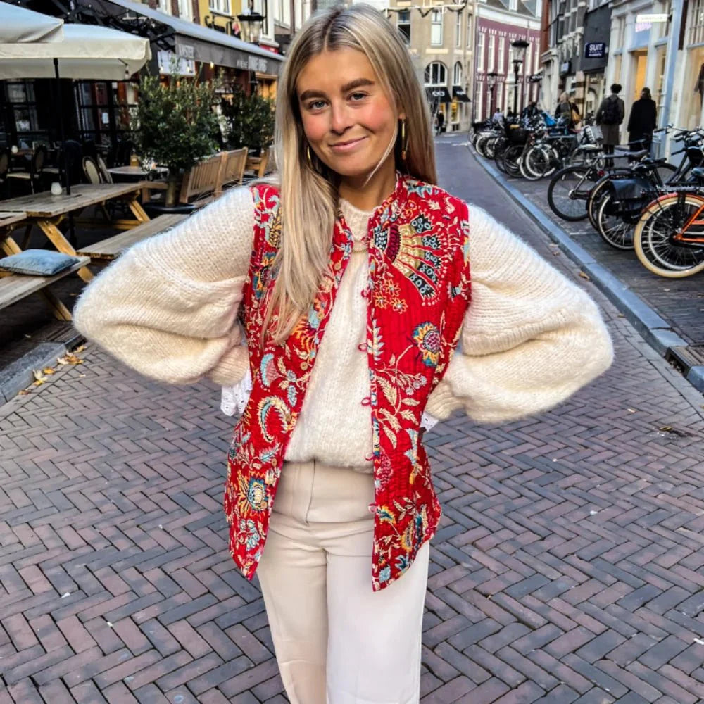 Levoire | Gilet À Bretelles Fleurs Joyeuses