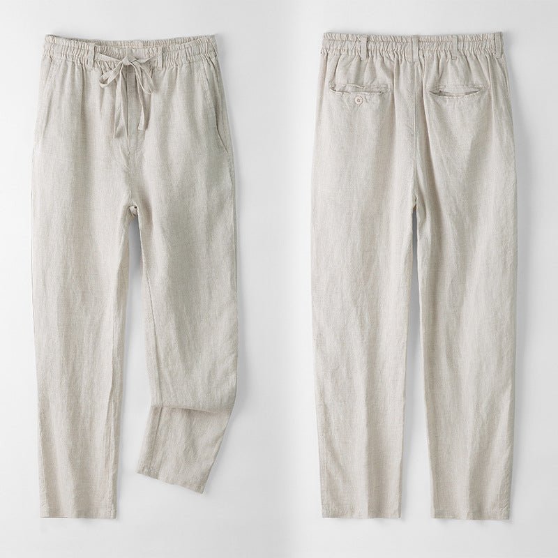 Levoire | Chinos Ajustés En Lin Crème toscane