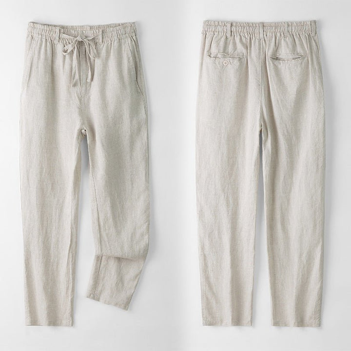 Levoire | Chinos Ajustés En Lin Crème toscane
