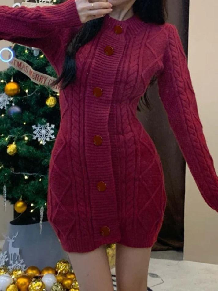 Levoire | Robe Mini Blazer En Tricot À Câbles Festifs