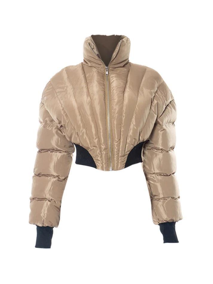 Levoire | Veste Courte Avec Col Droit, Col Halter Et Fermeture Éclair Slim-Fit