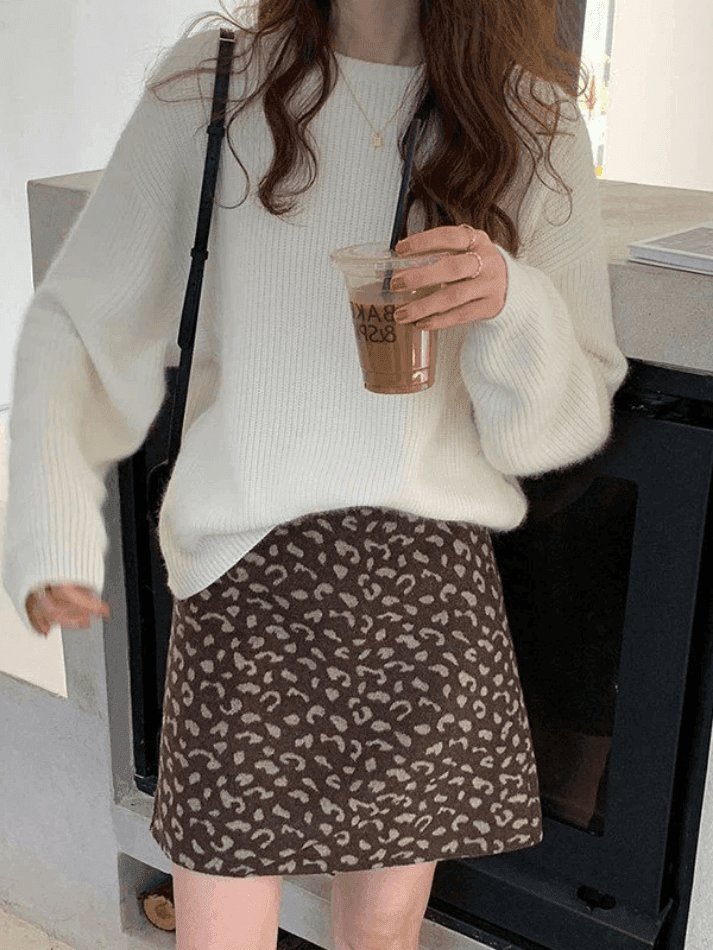 Levoire | Pull Col Rond Uni Blanc Taille unique