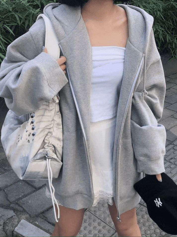 Levoire | Sweat À Capuche Zippé En Polaire Uni