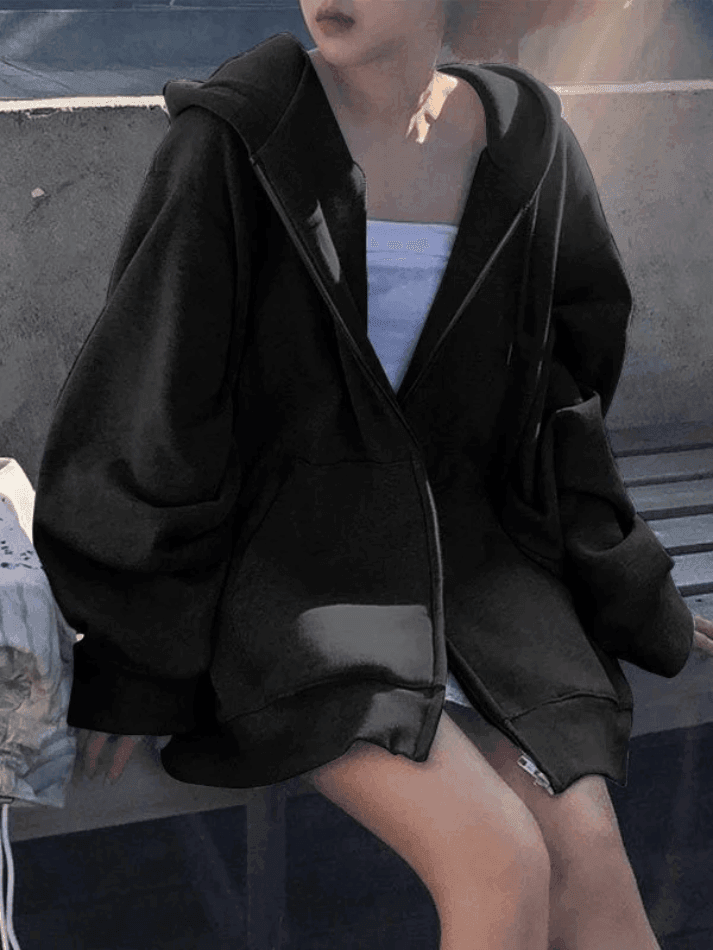 Levoire | Sweat À Capuche Zippé En Polaire Uni