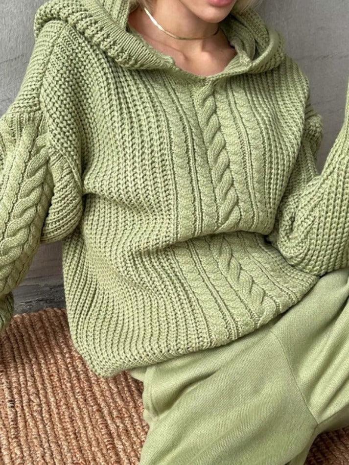 Levoire | Sweat À Capuche Uni Avec Tricot En Câble
