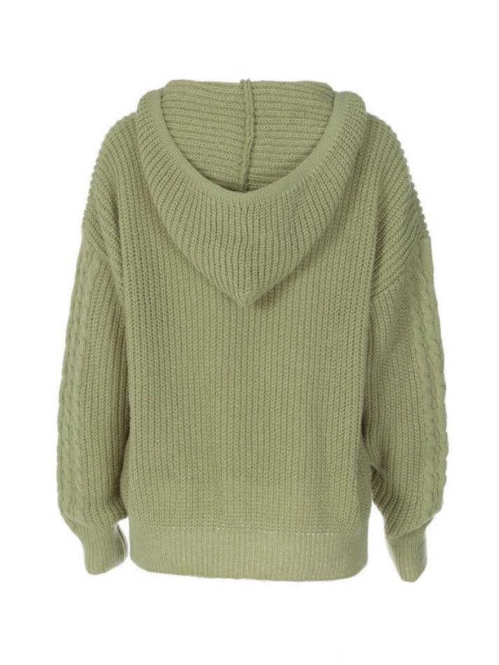 Levoire | Sweat À Capuche Uni Avec Tricot En Câble