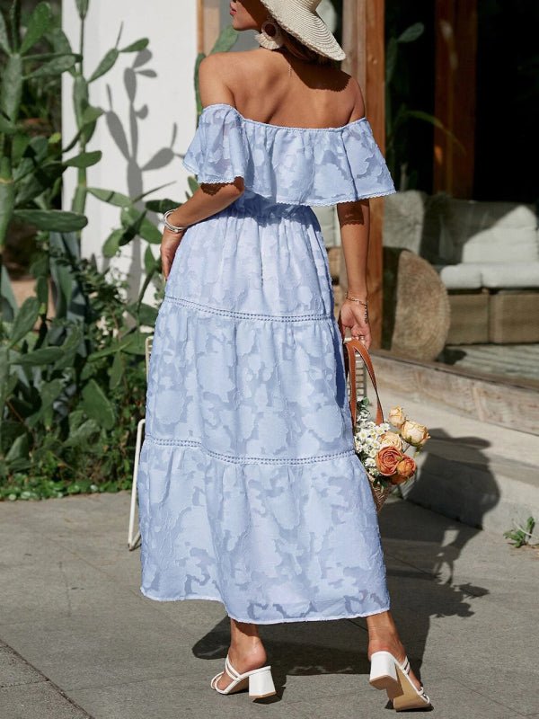 Levoire | Robe tempérée taille haute unie Bleu clair