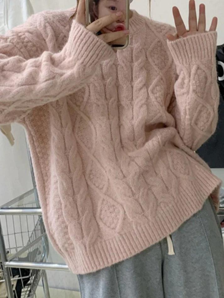 Levoire | Pull En Câble À Col Rond Uni
