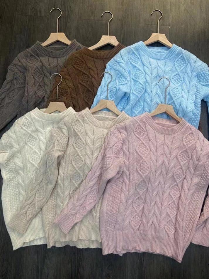 Levoire | Pull En Câble À Col Rond Uni