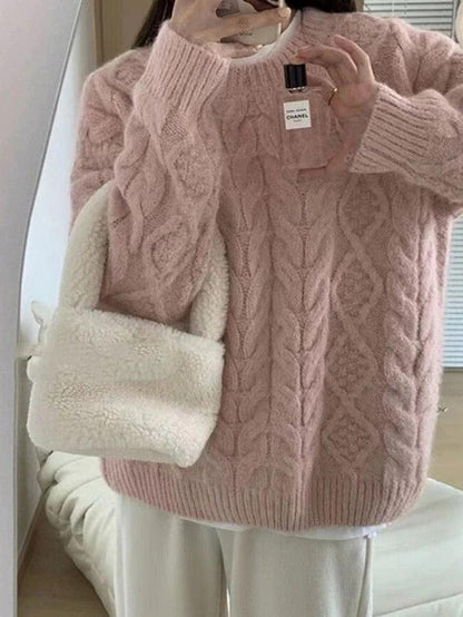 Levoire | Pull En Câble À Col Rond Uni