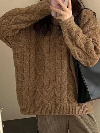 Levoire | Pull En Câble À Col Rond Uni