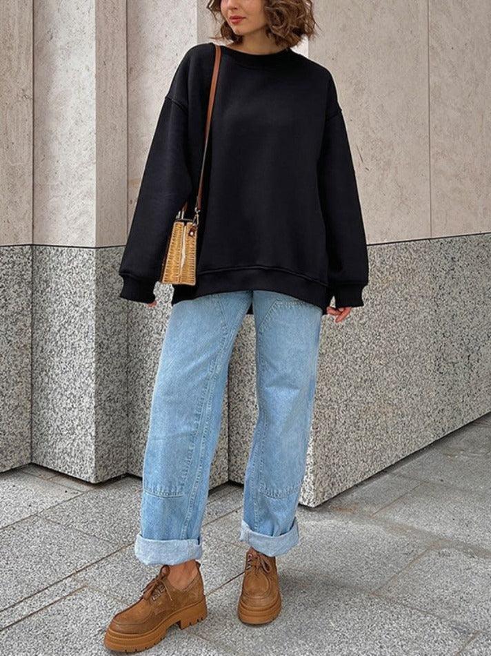 Levoire | Sweat-Shirt Oversize Solide Avec Col Rond