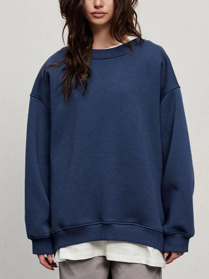 Levoire | Sweat-Shirt Oversize Solide Avec Col Rond