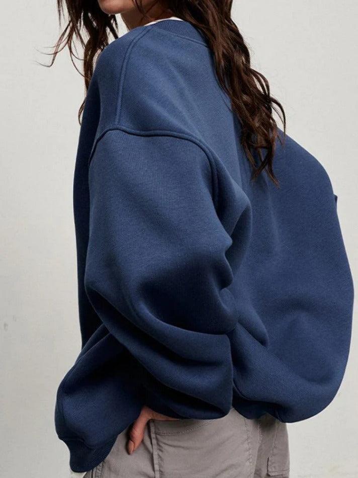 Levoire | Sweat-Shirt Oversize Solide Avec Col Rond
