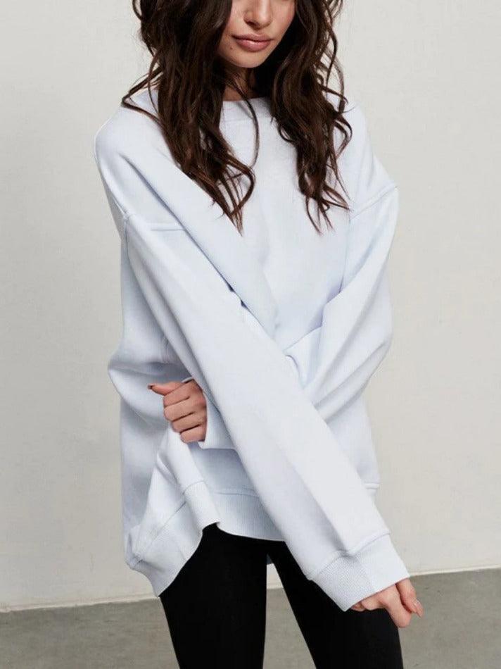 Levoire | Sweat-Shirt Oversize Solide Avec Col Rond