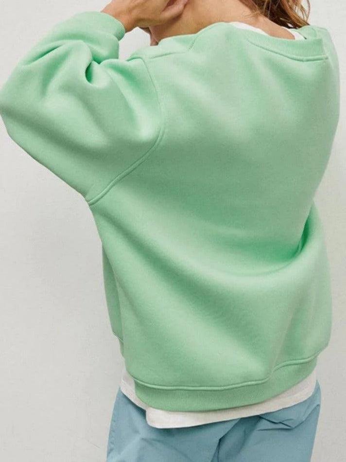 Levoire | Sweat-Shirt Oversize Solide Avec Col Rond