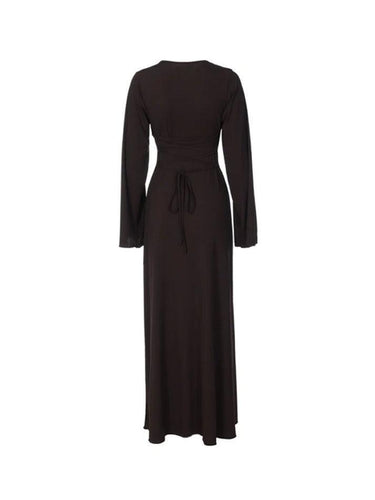 Levoire | Robe Maxi À Dos Noué Et Décolleté En U Solide