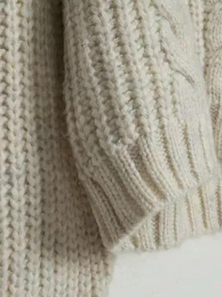 Levoire | Gilet En Tricot Câble Uni À Col En V