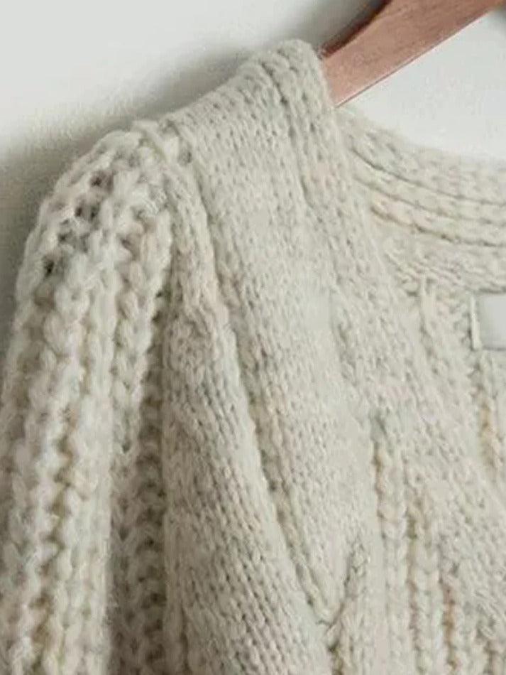 Levoire | Gilet En Tricot Câble Uni À Col En V