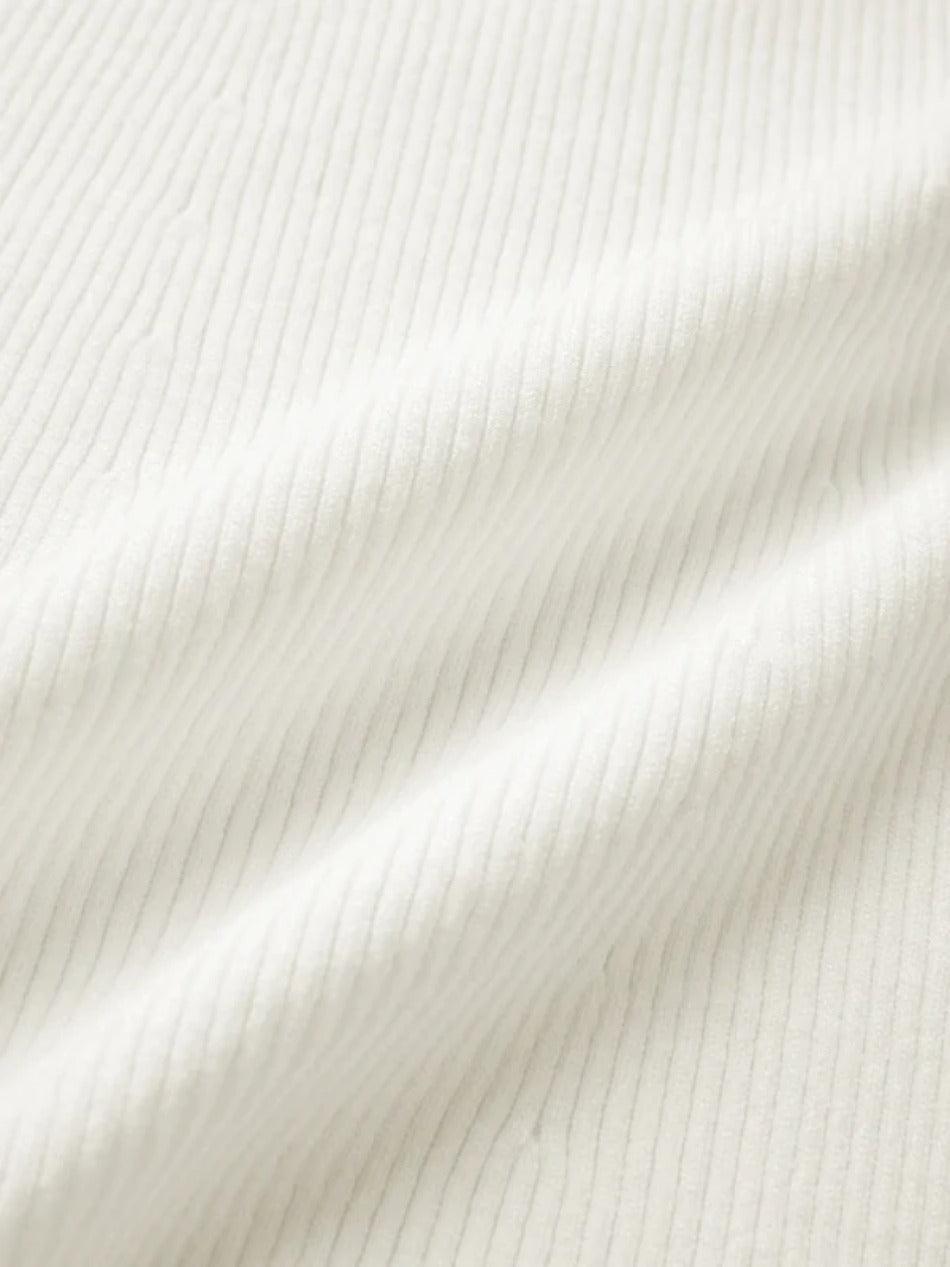 Levoire | Robe Mini En Tricot Côtelé À Encolure En V Unie