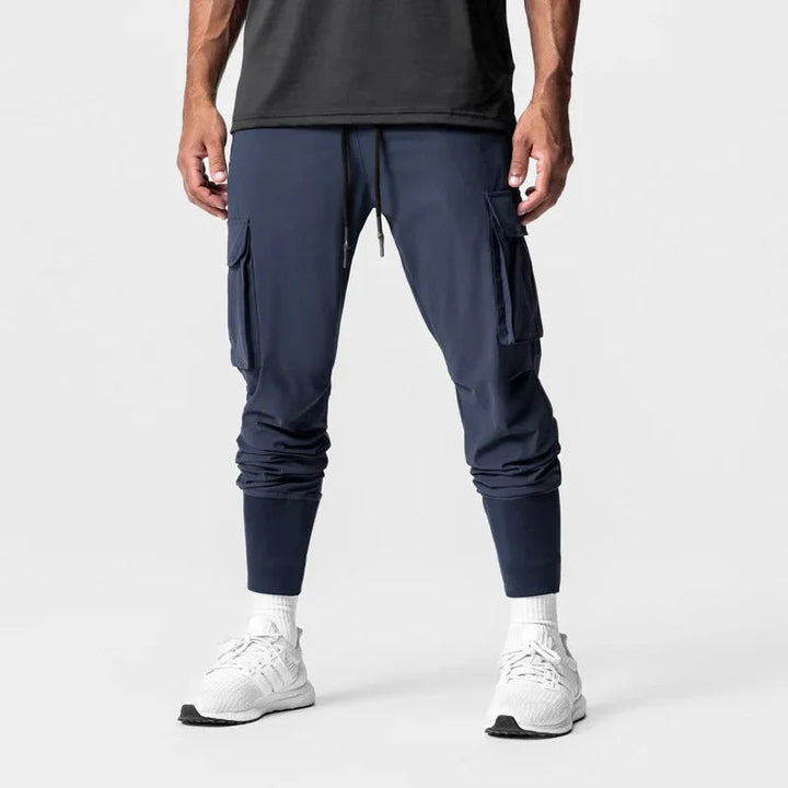 Levoire | Pantalon Cargo Ajusté Bleu