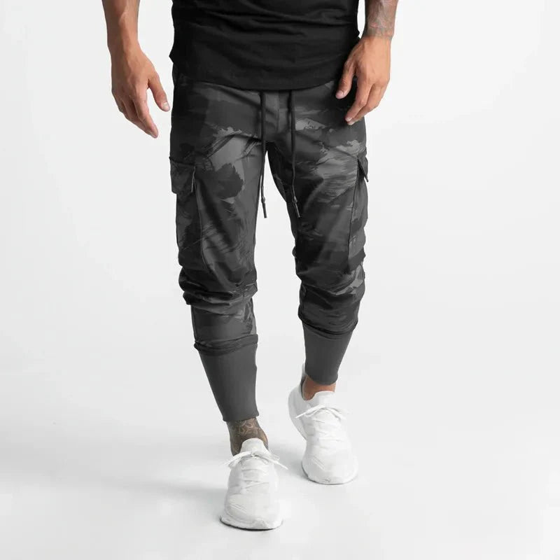 Levoire | Pantalon Cargo Slim Fit Satin Couette Gris