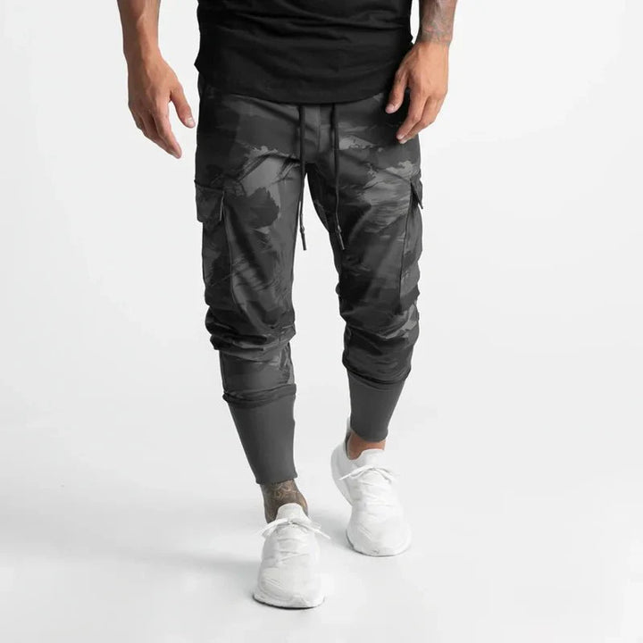 Levoire | Pantalon Cargo Slim Fit Satin Couette Gris