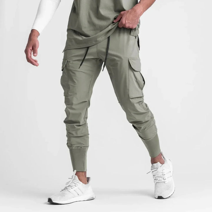 Levoire | Pantalons Cargo Slim Fit Avec Poches Vert clair