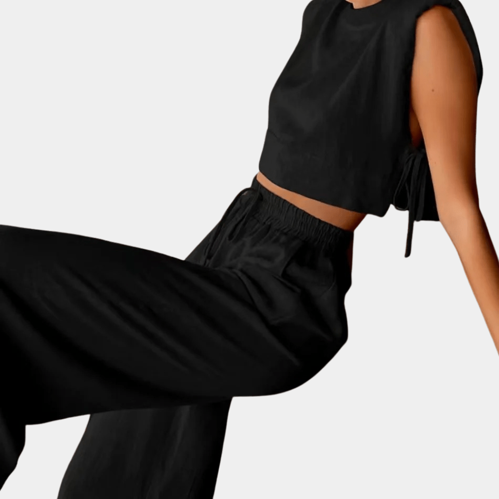 Levoire | Ensemble décontracté deux pièces été Noir