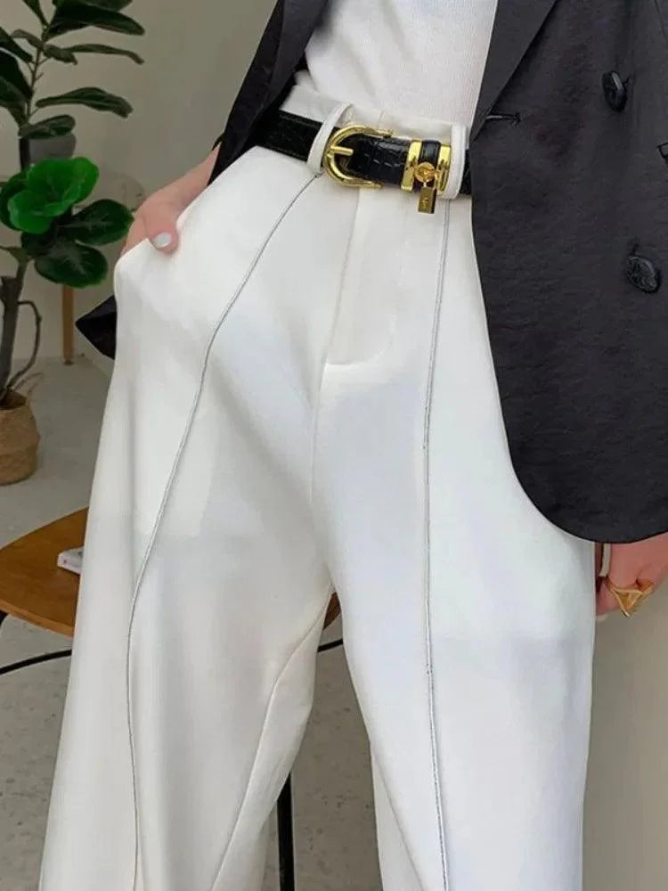 Levoire | Pantalon Large Taille Haute Élégant