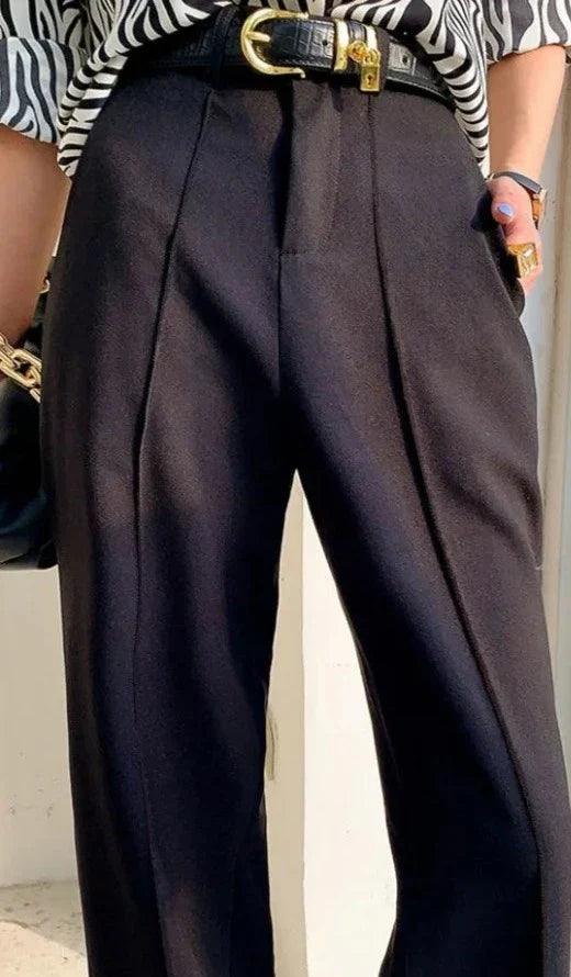 Levoire | Pantalon Large Taille Haute Élégant