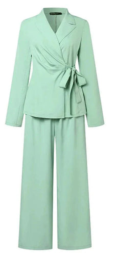 Levoire | Blazer À Revers Élégant Et Pantalon Large Pour Professionnels