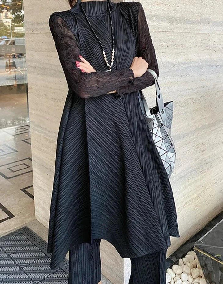 Levoire | Costume Plissé Sur Mesure Avec Stretch Moyen Classique Et Élégant Liquidation Noir Une taille