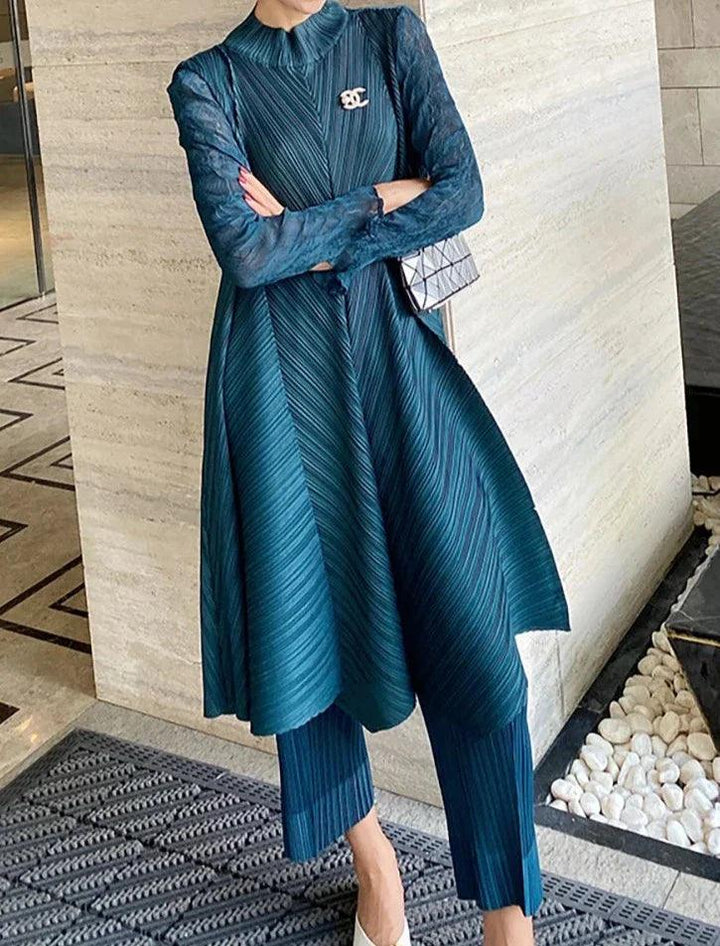 Levoire | Costume Plissé Sur Mesure Avec Stretch Moyen Classique Et Élégant Liquidation Bleu marine Une taille
