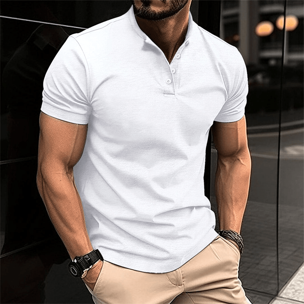 Levoire | Polo Shirt Hommes Confort en Coton Mode Homme Design Classique Blanc