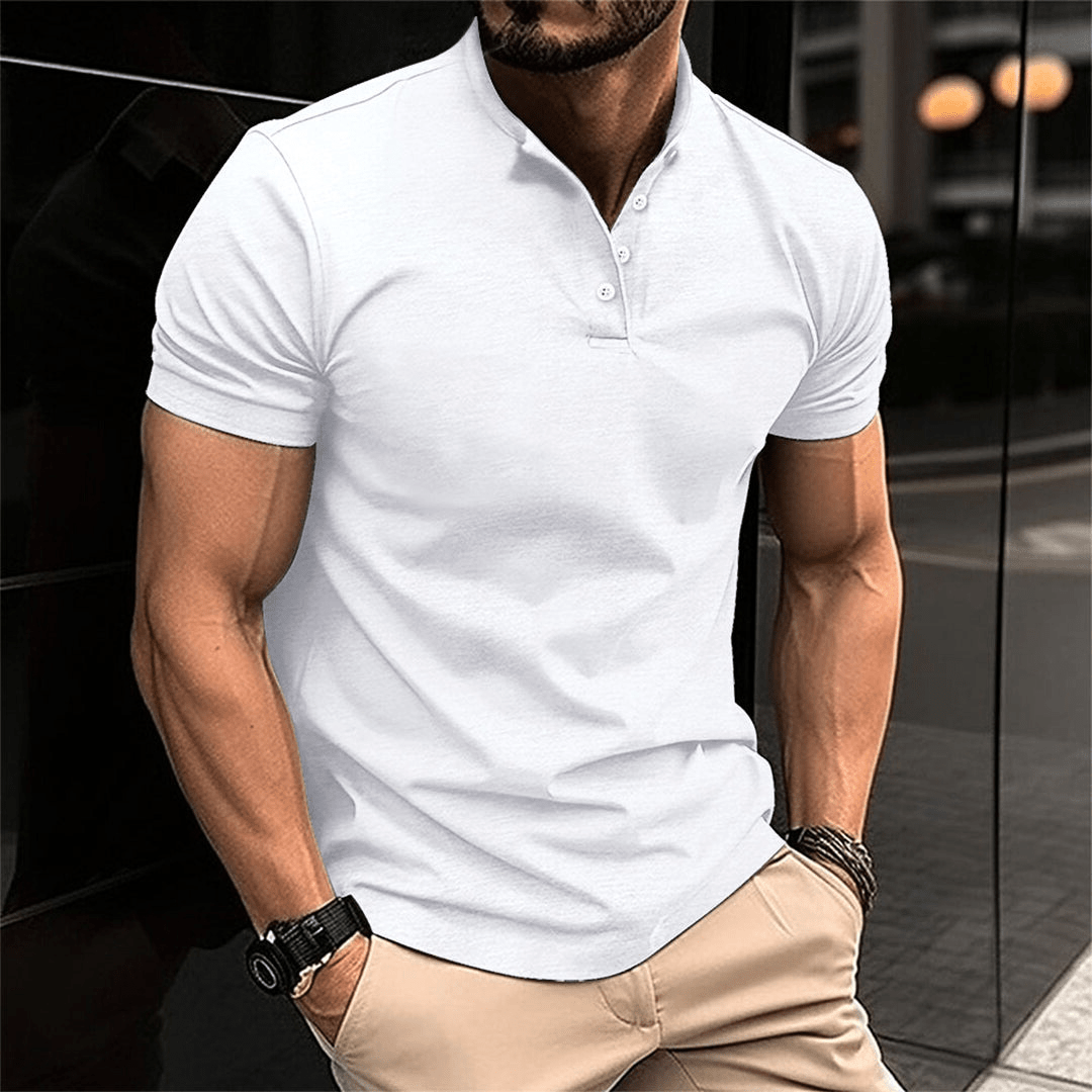 Levoire | Polo Shirt Hommes Confort en Coton Mode Homme Design Classique Blanc