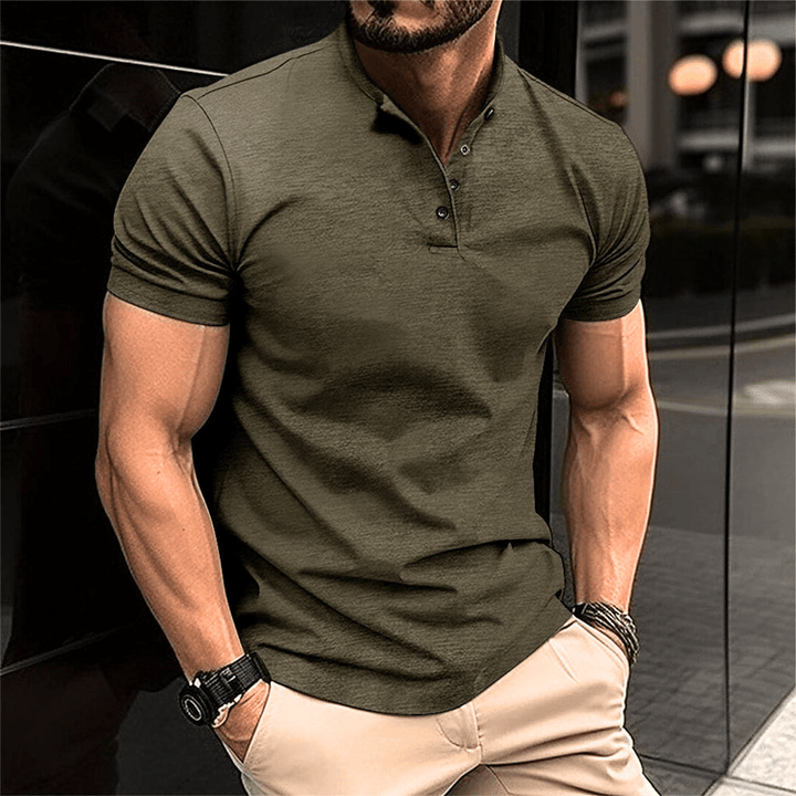 Levoire | Polo Shirt Hommes Confort en Coton Mode Homme Design Classique vert olive