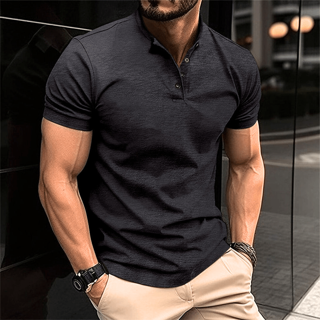 Levoire | Polo Shirt Hommes Confort en Coton Mode Homme Design Classique Noir