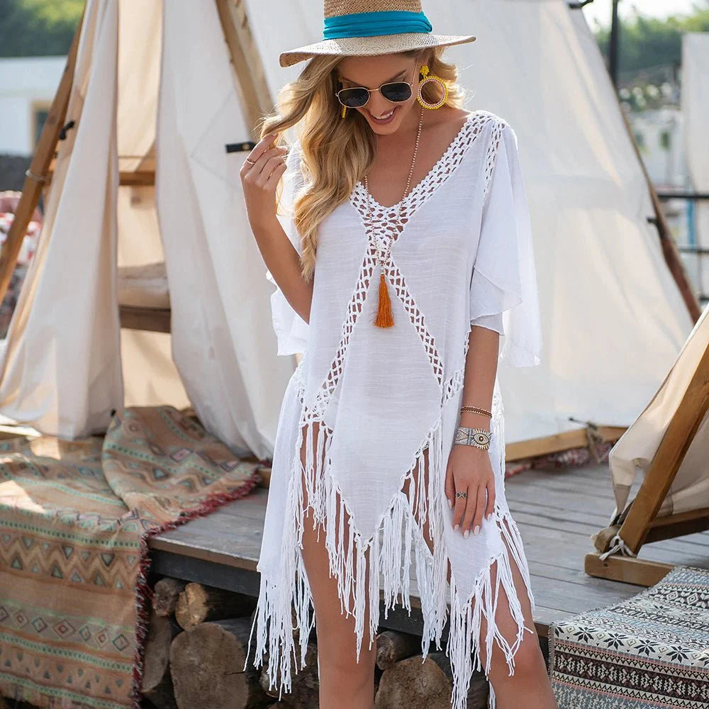 Levoire | V-Décolleté Robe De Plage Kimono