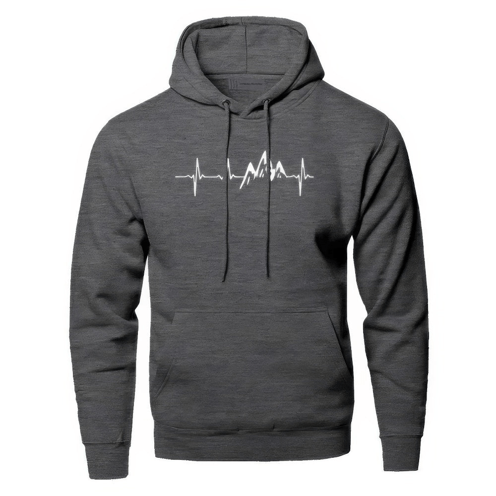 Levoire | Sweat à capuche pour hommes Gilet Gris foncé