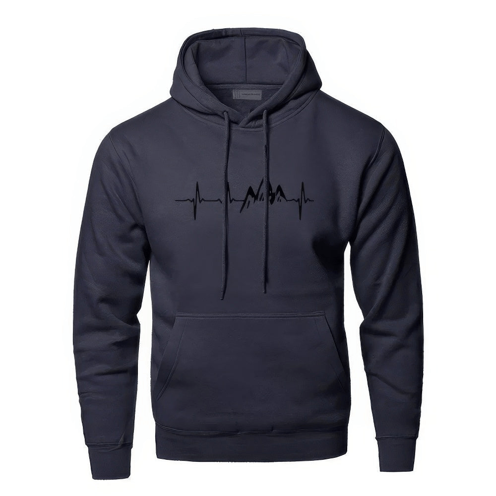 Levoire | Sweat à capuche pour hommes Gilet Bleu