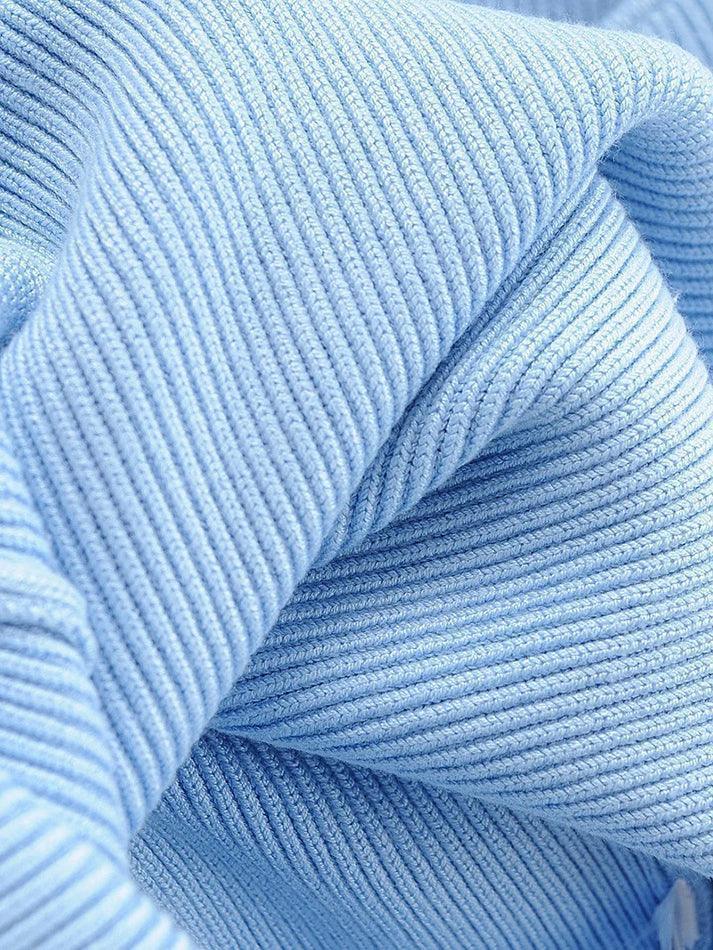 Levoire | Robe Mini Tricot À Manches Longues Déchirée