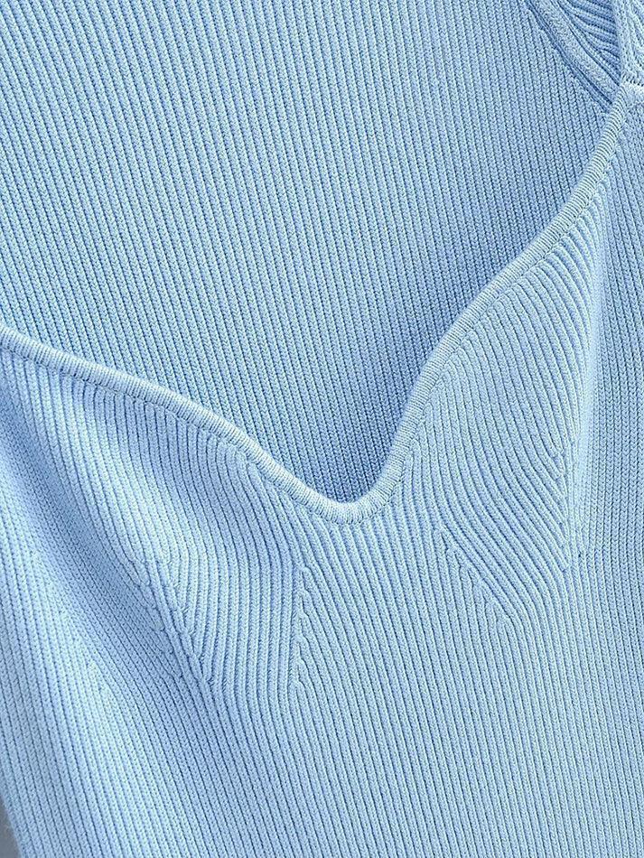 Levoire | Robe Mini Tricot À Manches Longues Déchirée